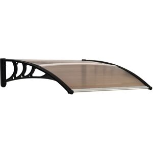 MHSTAR UK LTD Outsunny Outdoor Window Door Canopy Fixed Awning Porch UV Water Cover Brown