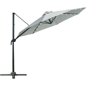 MHSTAR UK LTD Outsunny 3m Cantilever Patio Umbrella, Grey