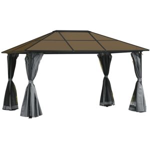 MHSTAR UK LTD Outsunny 3 x 4m Polycarbonate Hardtop Gazebo