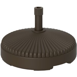 MHSTAR UK LTD Outsunny Garden Parasol Base Holder, 28kg Sand Filled, 23kg Water Filled, Sun Umbrella Base Outdoor Umbrella Stand Weight, Brown