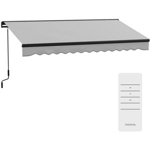 MHSTAR UK LTD Outsunny 3.5 x 2.5m Electric Awning - Light Grey