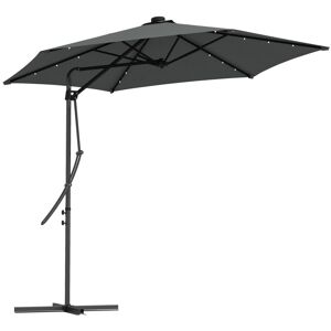 MHSTAR UK LTD Outsunny 3m Cantilever Parasol, Dark Grey