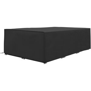 MHSTAR UK LTD Outsunny Garden Furniture Cover, Oxford Fabric Outdoor Rectangular Rattan Furniture Cover with PE Coating, Waterproof, Windproof, Anti-UV, 222 x 155 x