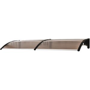 MHSTAR UK LTD Outsunny Outdoor Curved Window Porch Canopy Awning UV Rain Cover 0.8x2m Brown