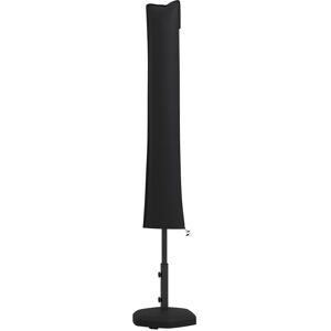 MHSTAR UK LTD Outsunny Parasol Cover, Cantilever Umbrella Cover, Banana Umbrella Cover with Zipper for Outdoor Garden, Patio, Black