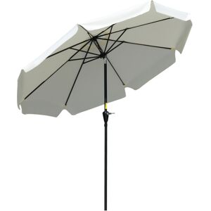 MHSTAR UK LTD Outsunny 2.7m Patio Umbrella - White with Crank