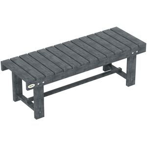 MHSTAR UK LTD Outsunny 1 Piece 2-seater Outdoor Indoor Wooden Garden Bench Fir Patio Loveseat, 110L x 38W x 35Hcm, Grey
