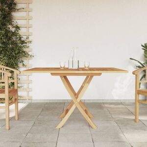 Wallplus Ltd Folding Garden Table 120x120x75 cm Solid Wood Teak