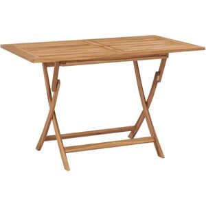 Wallplus Ltd Folding Garden Table 120x70x75 cm Solid Teak Wood