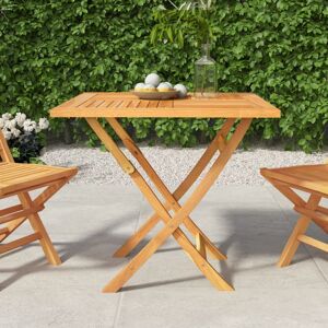 Wallplus Ltd Folding Garden Table 85x85x76 cm Solid Teak Wood