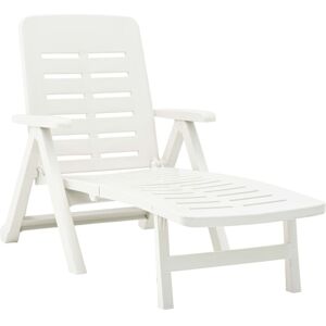 Wallplus Ltd Folding Sun Lounger Plastic White