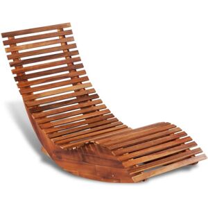 Wallplus Ltd Rocking Sun Lounger Acacia Wood