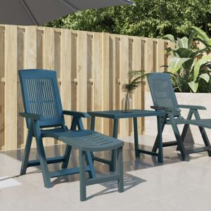 Wallplus Ltd Sun Lounger Green Plastic