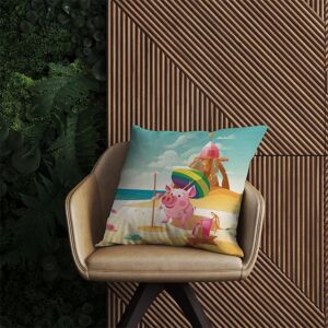 WRT Ltd Piglet On A Beach Holiday Outdoor Cushion - 60cm x 60cm WRT Ltd Piglet On A Beach Holiday Outdoor Cushion - 60cm x 60cm