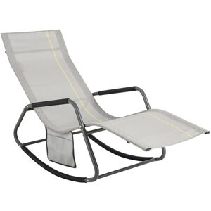 SoBuy Commercial GmbH SoBuy OGS47-HG, Indoor Outdoor Garden Rocking Sun Lounger Recliner Relaxing Chair with Side Bag, Grey SoBuy Commercial GmbH SoBuy OGS47-HG, Indoor Outdoor Garden Rocking Sun Lounger Recliner Relaxing Chair with Side Bag, Grey