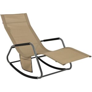SoBuy Commercial GmbH SoBuy OGS47-KA, Indoor Outdoor Garden Rocking Sun Lounger Recliner Relaxing Chair with Side Bag, Brown SoBuy Commercial GmbH SoBuy OGS47-KA, Indoor Outdoor Garden Rocking Sun Lounger Recliner Relaxing Chair with Side Bag, Brown
