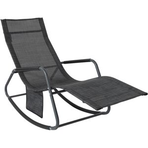 SoBuy Commercial GmbH SoBuy OGS47-MS, Indoor Outdoor Garden Rocking Sun Lounger Recliner Relaxing Chair with Side Bag, Black SoBuy Commercial GmbH SoBuy OGS47-MS, Indoor Outdoor Garden Rocking Sun Lounger Recliner Relaxing Chair with Side Bag, Black