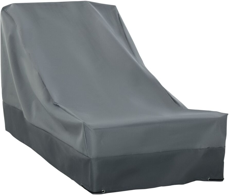 MHSTAR UK LTD Outsunny Rectangular Patio Furniture Cover for Chairs Water UV Resistant Protection 600D Oxford Fabric Rattan Lounge Clean Cover, 200 x 86 x 82cm