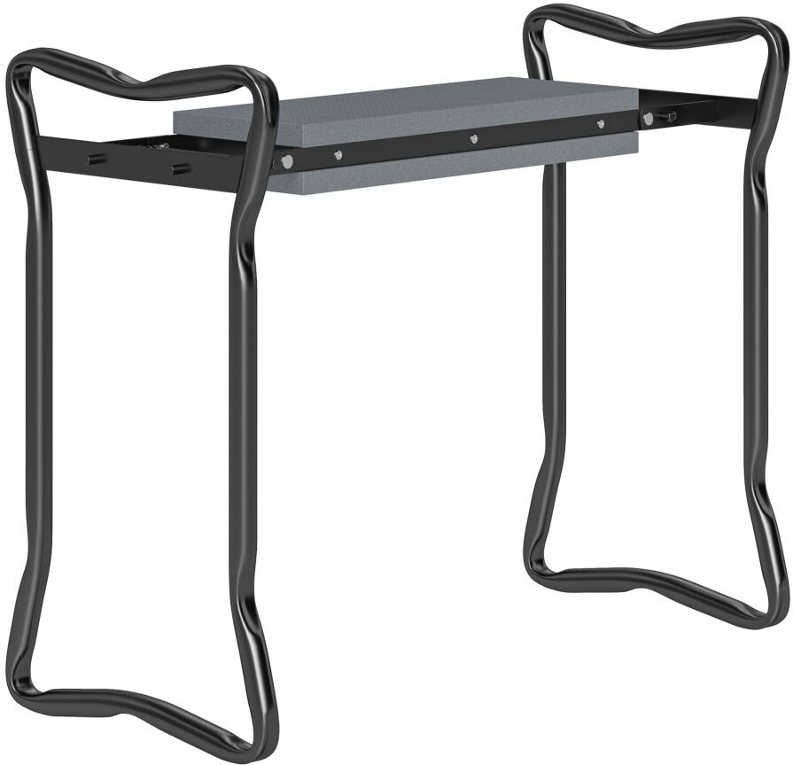 MHSTAR UK LTD Outsunny 2 In 1 Garden Kneeler Seat Kneeling Pad Support Bench Foldable Knee Protector, Grey