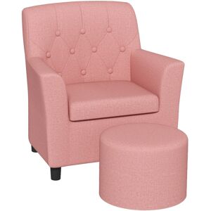 MHSTAR UK LTD AIYAPLAY Kids Sofa Set, Toddler Chair with Footrest, Single Seater Kids Armchair for Playroom Bedroom, Pink