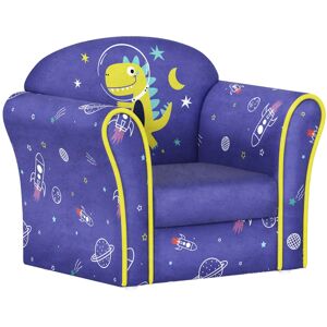 MHSTAR UK LTD AIYAPLAY Kids Sofa Chair, Toddler Armchair with Planet and Dinosaurs Design, Wooden Frame, Upholstered Toddler Chair for Bedroom, Playroom, Kids Room,
