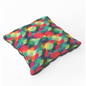 WRT Ltd Colourful Grunge Circle Pattern Floor Cushion WRT Ltd Colourful Grunge Circle Pattern Floor Cushion