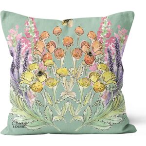 WRT Ltd Sage Bloom 45cm x 45cm Double Sided Cushion WRT Ltd Sage Bloom 45cm x 45cm Double Sided Cushion