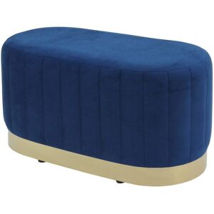 XS-Stock.com Ltd Hodge and Hodge Aurora Velvet Oval Ottoman Seat Gold Base - Classic blue XS-Stock.com Ltd Hodge and Hodge Aurora Velvet Oval Ottoman Seat Gold Base - Classic blue