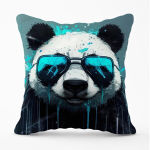 WRT Ltd Panda With Blue Glasses Splashart Cushions - 45cm x 45cm WRT Ltd Panda With Blue Glasses Splashart Cushions - 45cm x 45cm
