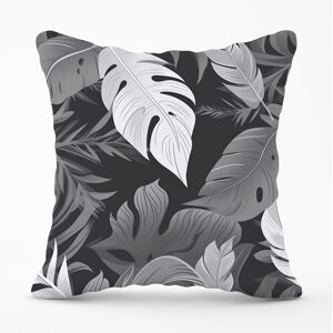 WRT Ltd Black White Tropical Leaves Cushions - 45cm x 45cm WRT Ltd Black White Tropical Leaves Cushions - 45cm x 45cm