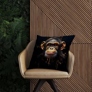 WRT Ltd Splashart Cheeky Chimp Face Outdoor Cushion - 60cm x 60cm WRT Ltd Splashart Cheeky Chimp Face Outdoor Cushion - 60cm x 60cm