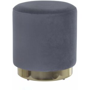 XS-Stock.com Ltd Hodge & Hodge Sophia Stylish Velvet Stool With Gold Base - Grey XS-Stock.com Ltd Hodge & Hodge Sophia Stylish Velvet Stool With Gold Base - Grey