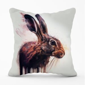 WRT Ltd Hare Face Splashart Cushions - 45cm x 45cm WRT Ltd Hare Face Splashart Cushions - 45cm x 45cm