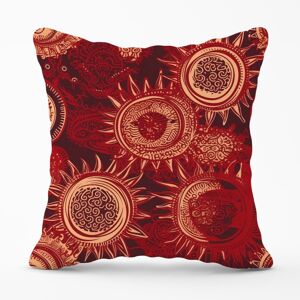 WRT Ltd Abstract Red Moon and Sun Outdoor Cushion - 45cm x 45cm WRT Ltd Abstract Red Moon and Sun Outdoor Cushion - 45cm x 45cm