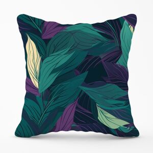 WRT Ltd Green Purple Tropical Leaves Outdoor Cushion - 45cm x 45cm WRT Ltd Green Purple Tropical Leaves Outdoor Cushion - 45cm x 45cm