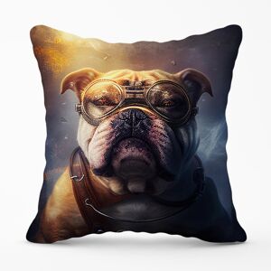 WRT Ltd Bulldog Splashart Golden Outdoor Cushion - 45cm x 45cm WRT Ltd Bulldog Splashart Golden Outdoor Cushion - 45cm x 45cm