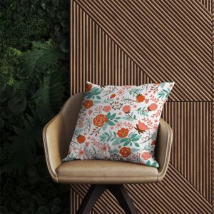 WRT Ltd Orange Floral Pattern Outdoor Cushion - 60cm x 60cm WRT Ltd Orange Floral Pattern Outdoor Cushion - 60cm x 60cm