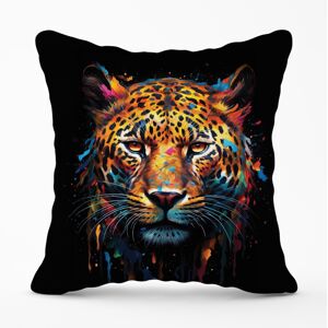 WRT Ltd Splashart Leopard Face Cushions - 45cm x 45cm WRT Ltd Splashart Leopard Face Cushions - 45cm x 45cm