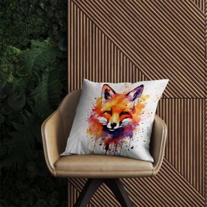 WRT Ltd Watercolour Splashart Fox Face Outdoor Cushion - 60cm x 60cm WRT Ltd Watercolour Splashart Fox Face Outdoor Cushion - 60cm x 60cm