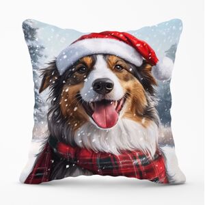WRT Ltd Christmas Rough Collie Cushion - 60cm x 60cm WRT Ltd Christmas Rough Collie Cushion - 60cm x 60cm