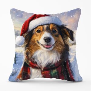 WRT Ltd Christmas Shetland Sheepdog Cushion - 60cm x 60cm WRT Ltd Christmas Shetland Sheepdog Cushion - 60cm x 60cm