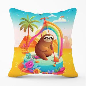 WRT Ltd Sloth On A Beach Holiday Cushions - 45cm x 45cm WRT Ltd Sloth On A Beach Holiday Cushions - 45cm x 45cm