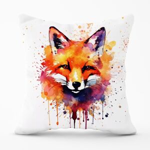 WRT Ltd Watercolour Splashart Fox Face Outdoor Cushion - 45cm x 45cm WRT Ltd Watercolour Splashart Fox Face Outdoor Cushion - 45cm x 45cm