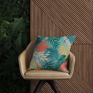 WRT Ltd Abstract Bright Colorful Tropical Leaves Outdoor Cushion - 60cm x 60cm WRT Ltd Abstract Bright Colorful Tropical Leaves Outdoor Cushion - 60cm x 60cm