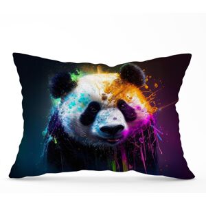 WRT Ltd Panda Face Splashart Colourful Cushions - 33cm x 48cm WRT Ltd Panda Face Splashart Colourful Cushions - 33cm x 48cm