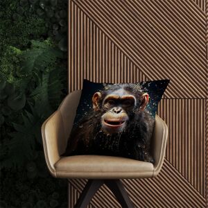 WRT Ltd Realistic Monkey Face Splashart Outdoor Cushion - 60cm x 60cm WRT Ltd Realistic Monkey Face Splashart Outdoor Cushion - 60cm x 60cm