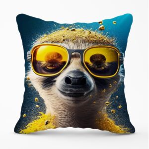 WRT Ltd Meerkat With Golden Glasses Splashart Cushions - 45cm x 45cm WRT Ltd Meerkat With Golden Glasses Splashart Cushions - 45cm x 45cm