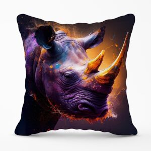 WRT Ltd Golden Rhino Face Splashart Outdoor Cushion - 45cm x 45cm WRT Ltd Golden Rhino Face Splashart Outdoor Cushion - 45cm x 45cm