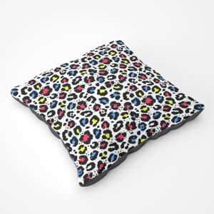 WRT Ltd Coloured Leopard Print Floor Cushion WRT Ltd Coloured Leopard Print Floor Cushion