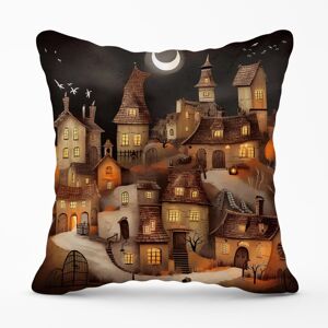 WRT Ltd Spooky Halloween Village Outdoor Cushion - 45cm x 45cm WRT Ltd Spooky Halloween Village Outdoor Cushion - 45cm x 45cm